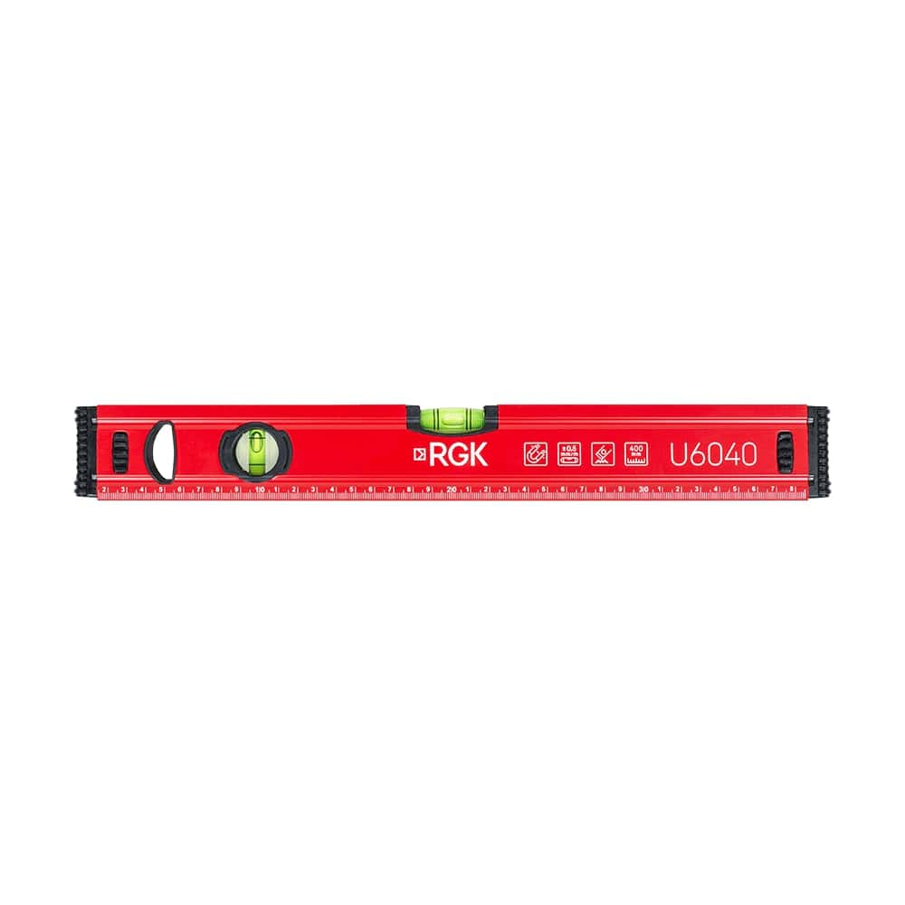 Пузырьковый строительный уровень с магнитом RGK U6040 04 м (40 см)